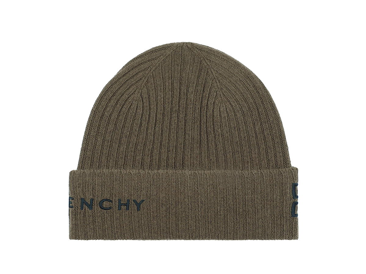 Buy Givenchy Ribbed 4g Beanie Hatgreen Wool 70wool 30cashmere at Sasom – Authentic and Ready to Ship