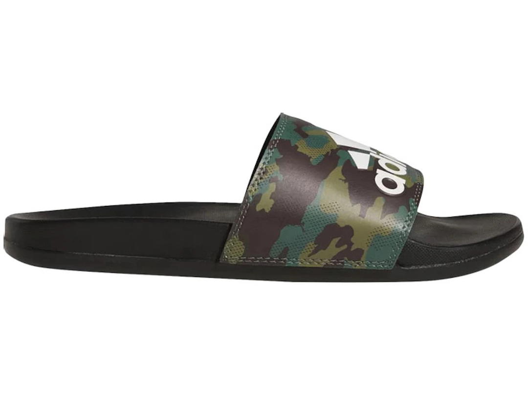 adidas adidas Adilette Comfort Slides Camo Core Black Cloud White