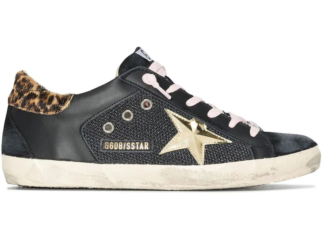 Golden Goose Golden Goose Super-Star Black Leopard Gold Pink (Women's)