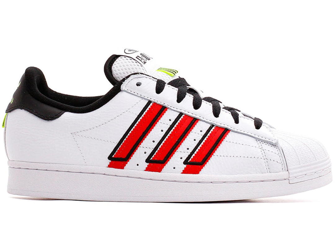adidas adidas Superstar Cloud White Outlined Red Stripes