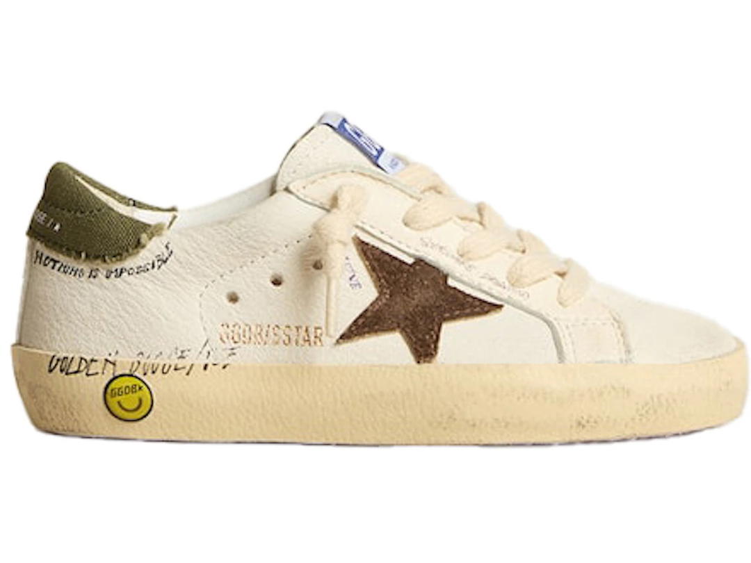 Golden Goose Golden Goose Super-Star White Green Suede Star (Young)