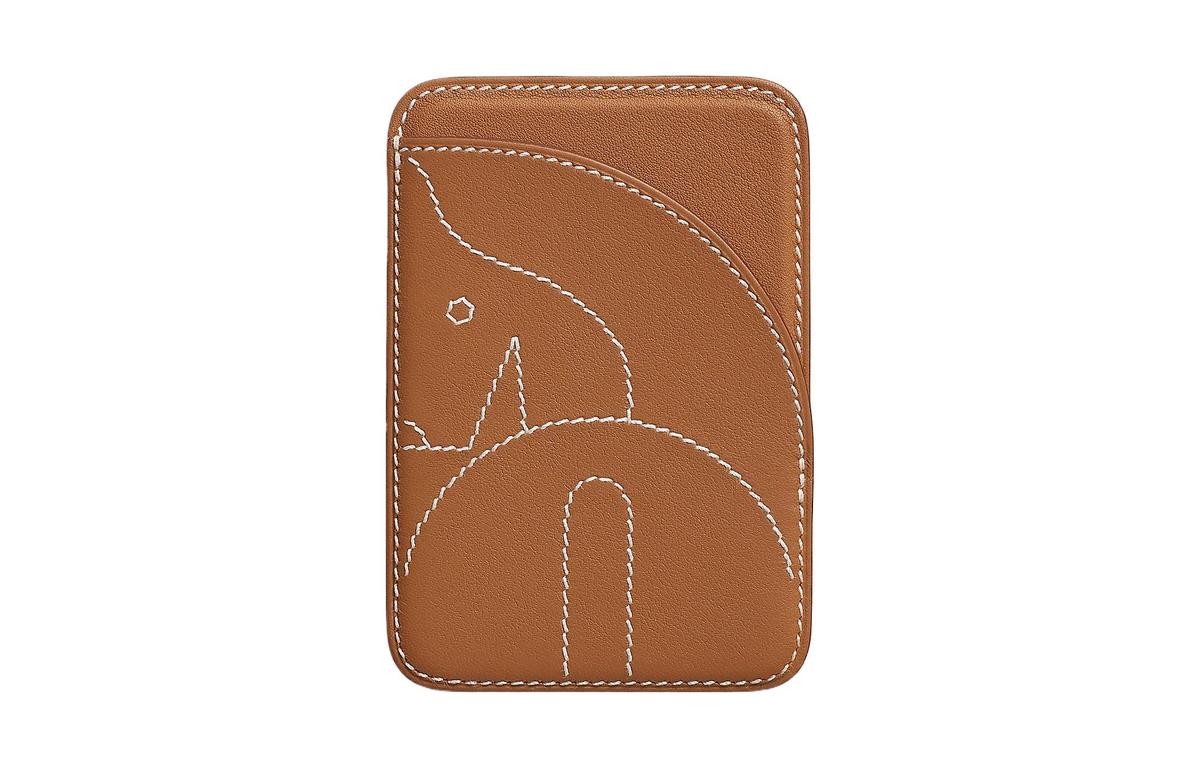 Hermes Hermes Magsafe Swift Leather Card Holder Men's Brown