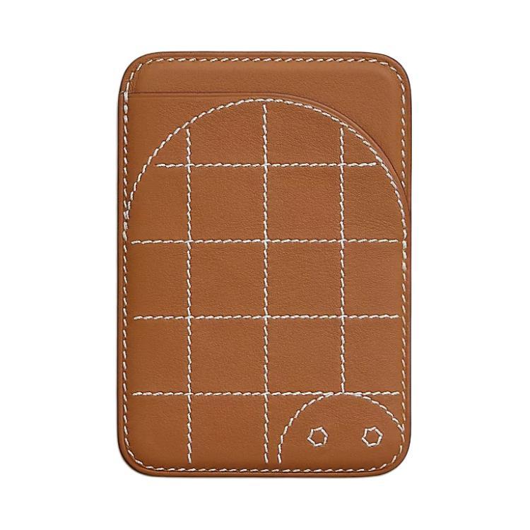 Hermes Hermes Magsafe Swift Calfskin Card Holder Women's 37 Gold Brown