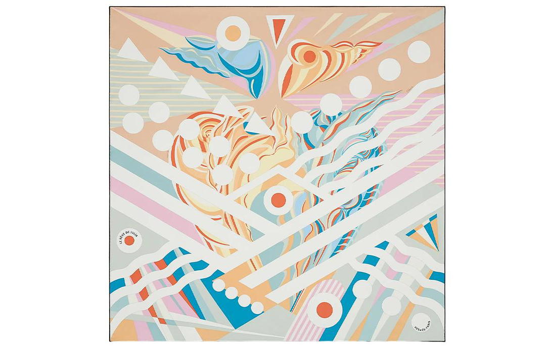 Hermes Hermes Silk Scarves Women's Pink Beige