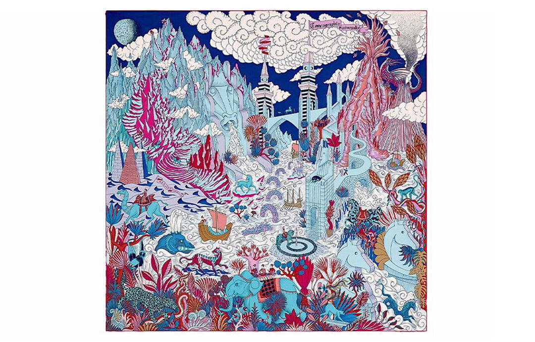 Hermes Hermes Silk Scarves Women's Purple