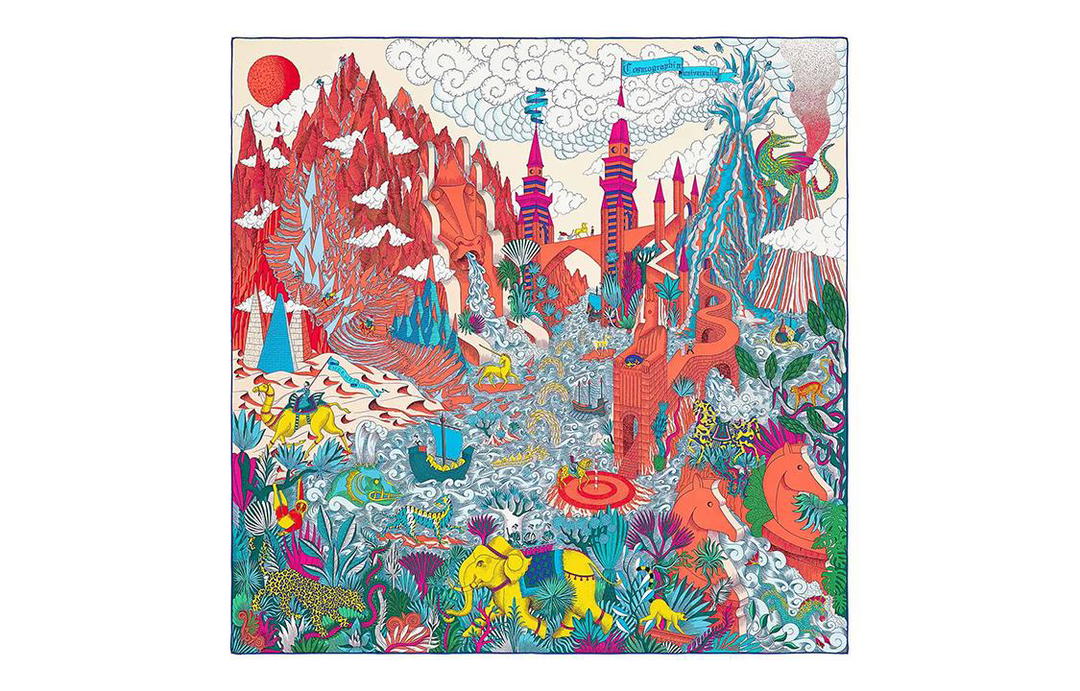 Hermes Hermes Silk Scarves Women's Orange Red