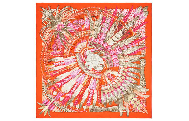 Hermes Hermes Silk Scarves Women's Orange Red
