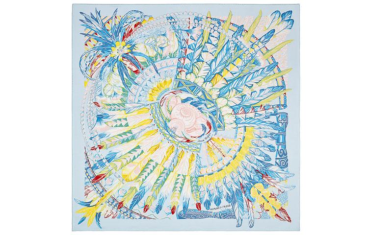 Hermes Hermes Silk Scarves Women's Sky Blue