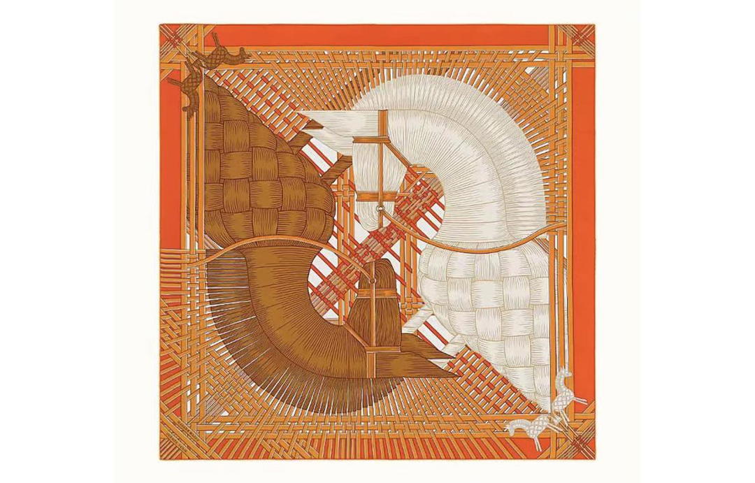 Hermes Hermes Silk Scarves Women's Orange