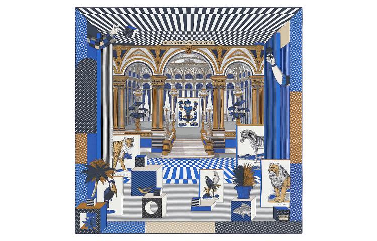 Hermes Hermes Silk Scarves Women's Royal Blue