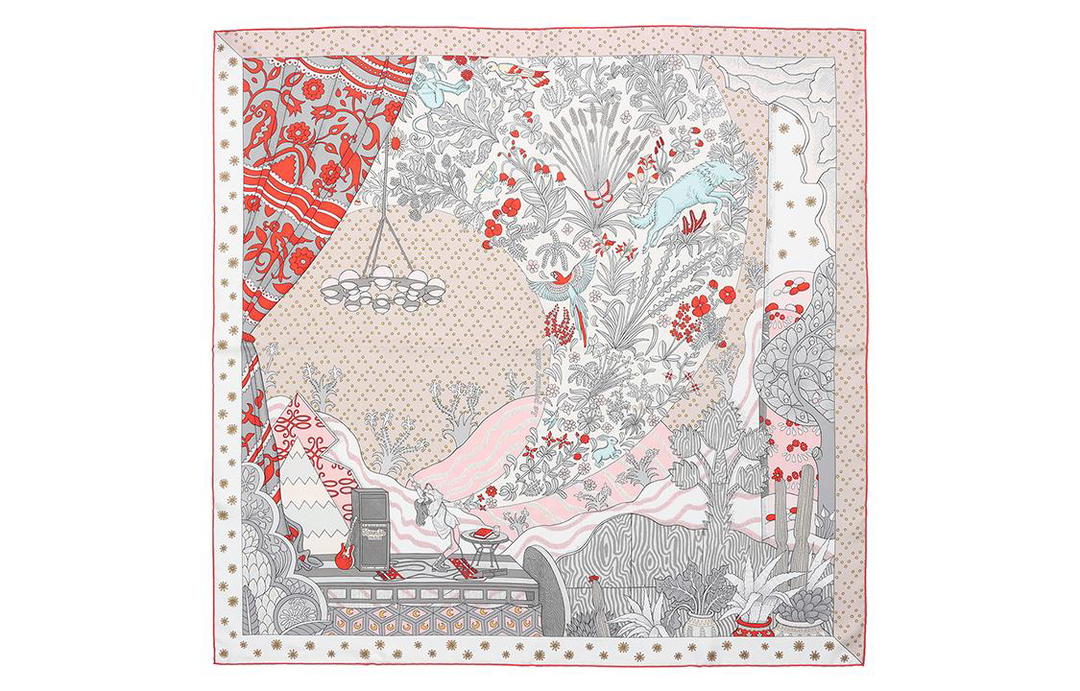 Hermes Hermes Silk Scarves Women's Garnet Red