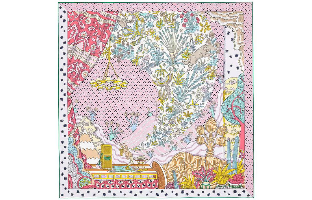 Hermes Hermes Silk Scarves Women's Dark Pink