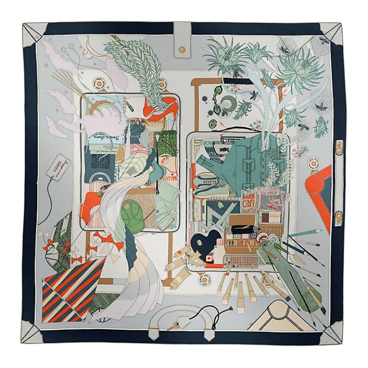 Hermes Hermes Mulberry Silk Silk Scarves Women's Multicolor