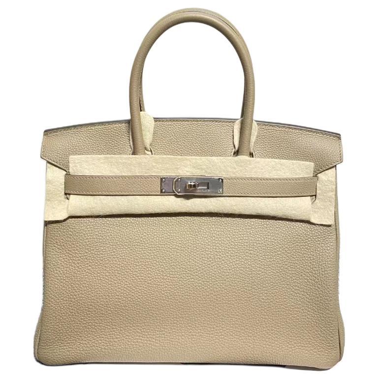 Hermes Hermes Birkin Togo Calfskin Handbag Regular Women's 8Q BEIGE MARFA Mi