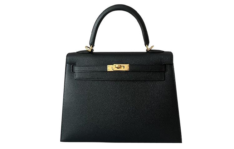 Hermes Hermes Kelly Epsom Leather Kelly Bag One Shoulder Handbags Women's Noir Black
