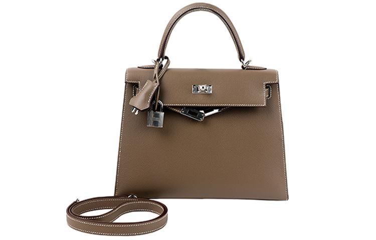 Hermes Hermes Epsom Leather Kelly Bag Handbags Women's 18 Etoupe Elephant Gray
