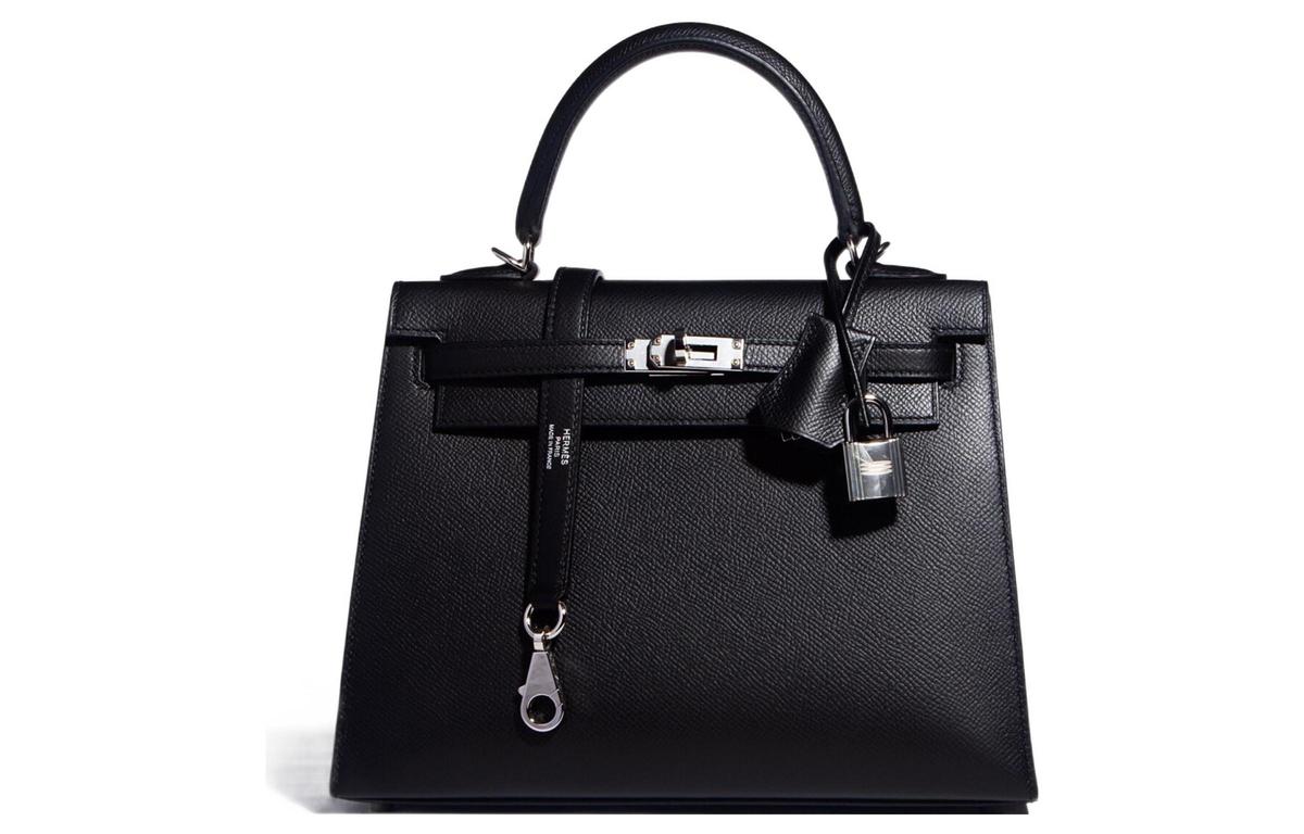 Hermes Hermes Kelly Epsom Leather Kelly Bag Handbag Women's Black