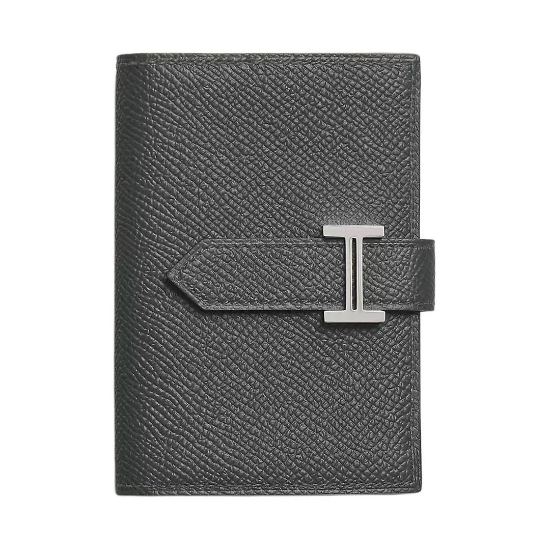 Hermes Hermes Bearn Epsom Leather Wallet Mini Women's Green