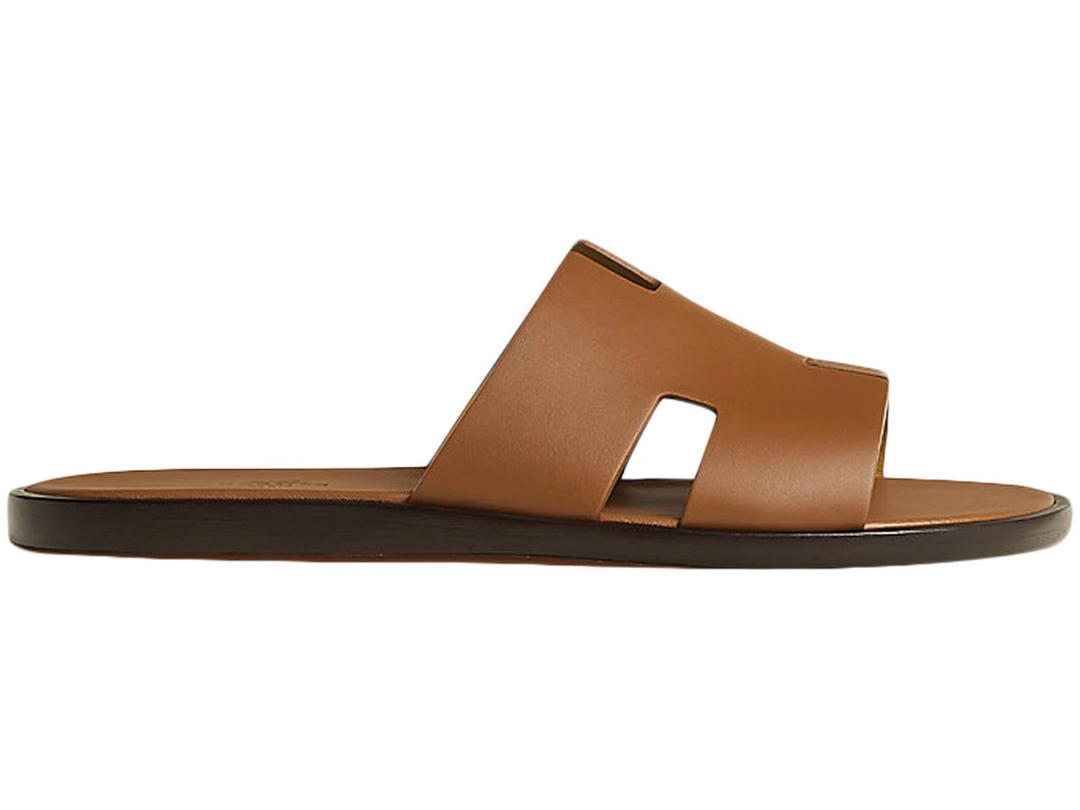 Hermes Hermes Izmir Sandal Gold Smooth Calfskin Leather