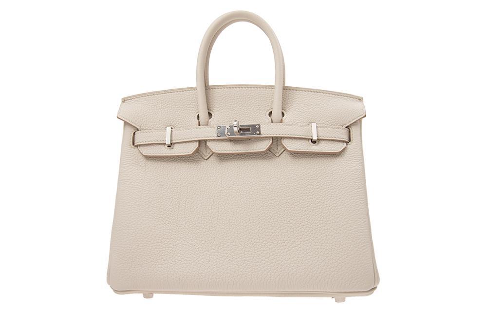 Hermes Hermes Togo Calfskin Birkin Bag Handbags Women's 8L Beton Glacier White