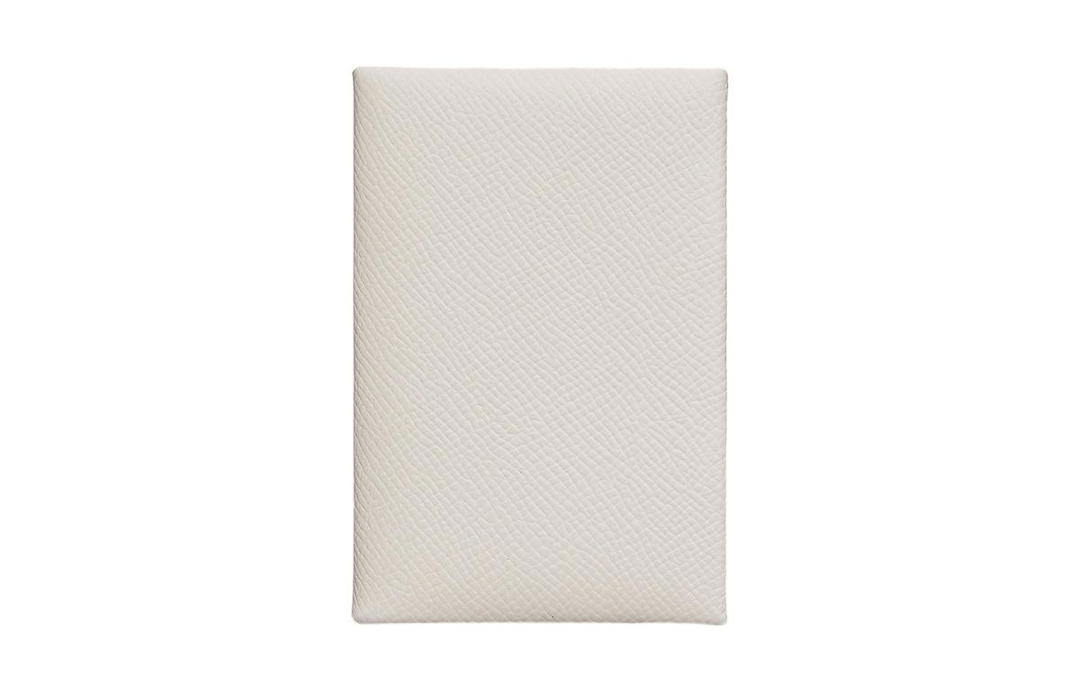 Hermes Hermes Calvi Epsom Calfskin Card Holder Women's Light Gray
