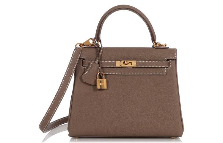 Hermes Hermes Kelly Togo Calfskin Kelly Bag Handbags Women's 18 Etoupe Elephant Gray