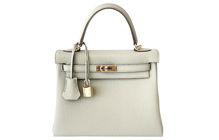 Hermes Hermes Cow Leather Kelly Bag Handbags Women's Glacier White