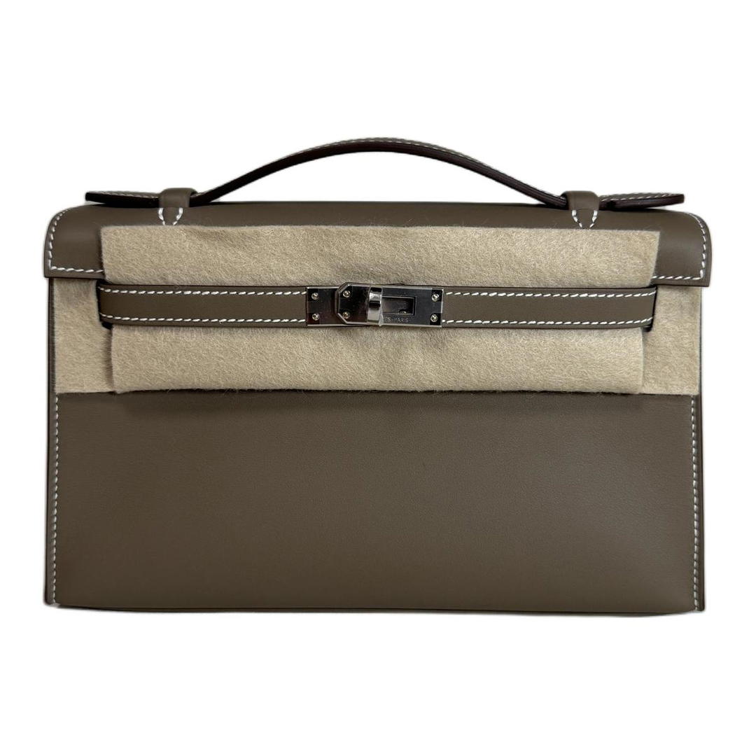 Hermes Hermes Mini Kelly Generation 1 Swift Leather Kelly Bag Handbags Women's 18 Etoupe Elephant Gray