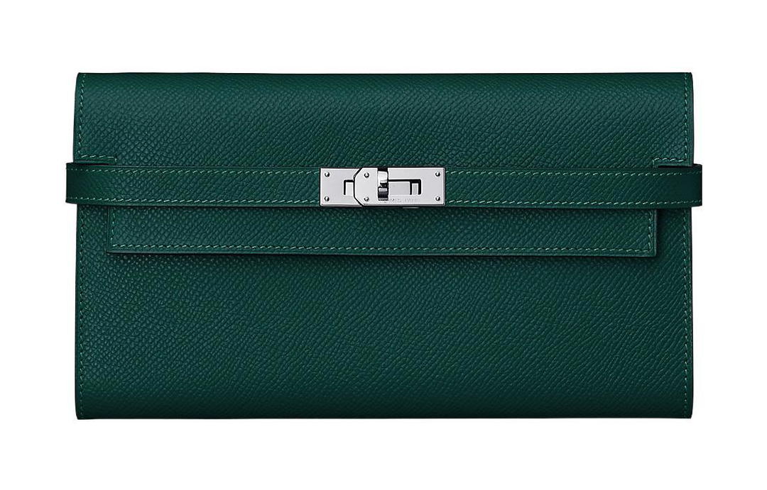 Hermes Hermes Kelly Wallet Epsom Calfskin Wallet Women's 60 Vert Cypress Pine Green/Pine Green