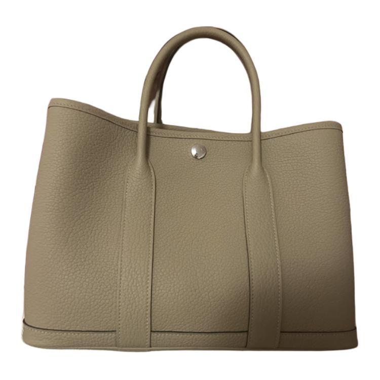 Hermes Hermes Garden Party Negonda Calfskin Handbag Women's S2 Trench Coat Beige
