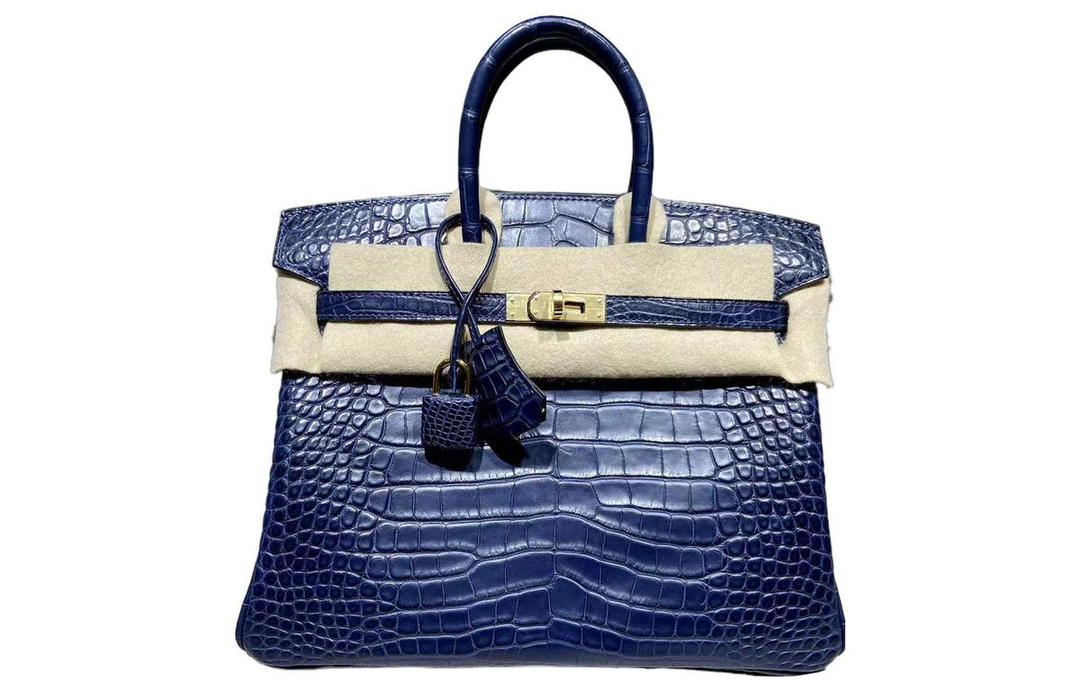 Hermes Hermes Birkin Matte Crocodile Leather Birkin Bag Handbags Women's 78 Bleu Marine Deep Sea Blue