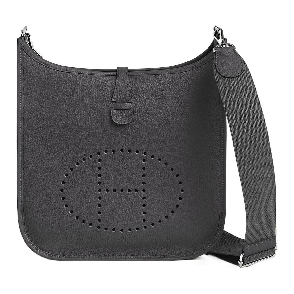 Hermes Hermes Evelyne Clemence Bullock Leather Crossbody Bag Shoulder Bag Women's 85 Ardoise Slate Gray