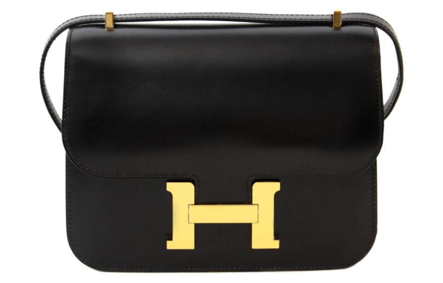 Hermes Hermes Constance Cow Leather Shoulder Bag Crossbody Bag Mini Women's Noir Black