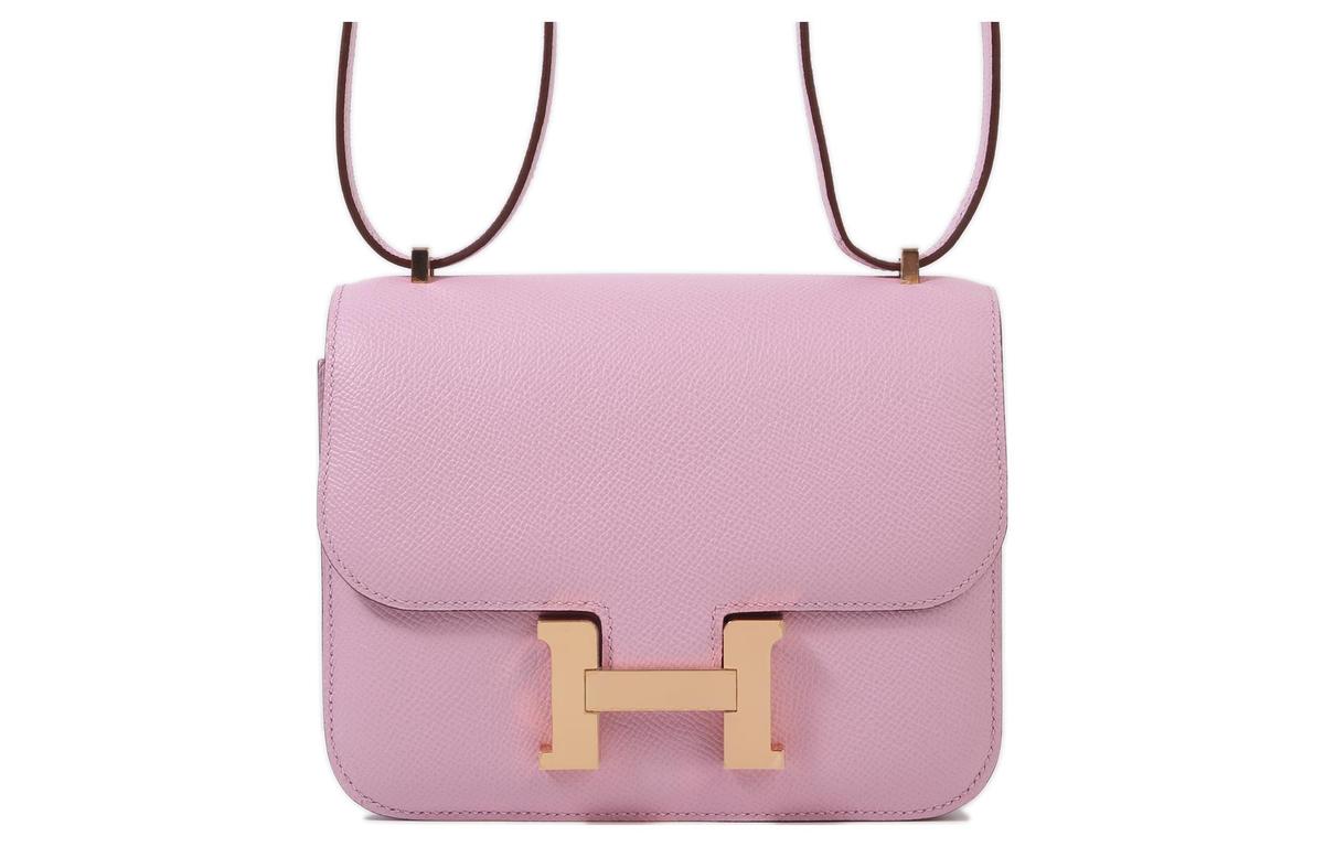 Hermes Hermes Constance Epsom Leather KangKang Shoulder Crossbody Bag Mini Women's X9 Mauve Sylvestre Marigold Purple