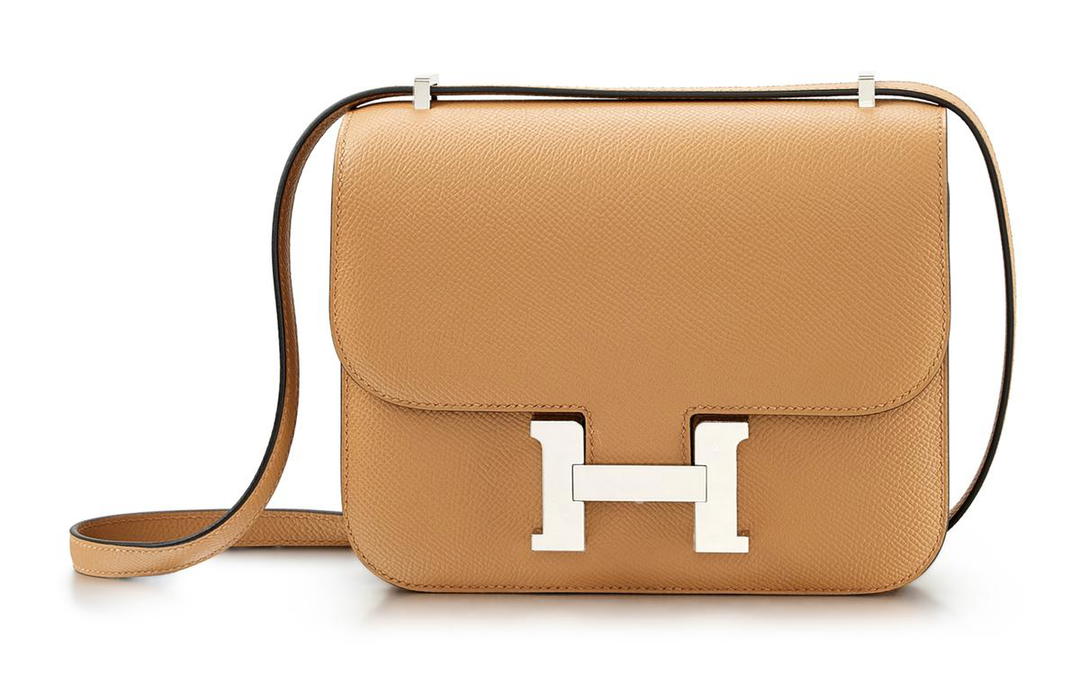 Hermes Hermes Constance Epsom Calfskin Shoulder Bag Crossbody Bag Regular Women's 0M Chai Milk Tea Beige