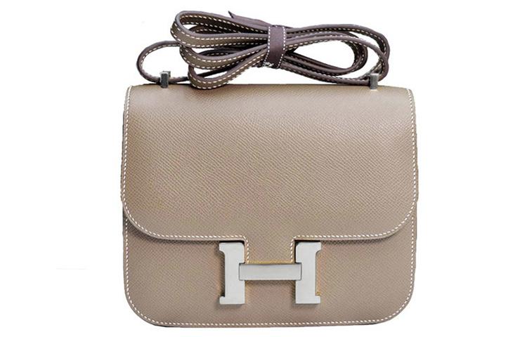 Hermes Hermes Constance Epsom Leather KangKang Shoulder Crossbody Bag Mini Women's 18 Etoupe Elephant Gray