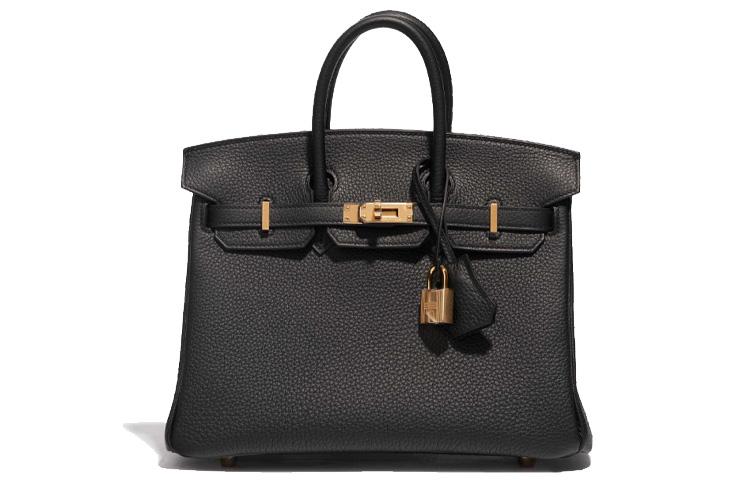 Hermes Hermes Birkin Togo Calfskin Birkin Bag Handbags 25 Women's Noir Black
