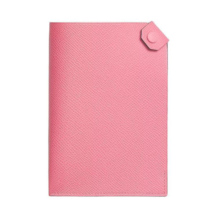 Hermes Hermes Tarmac Epsom Calfskin Passport Holder Women's 1Q Rose Confetti Milkshake Pink