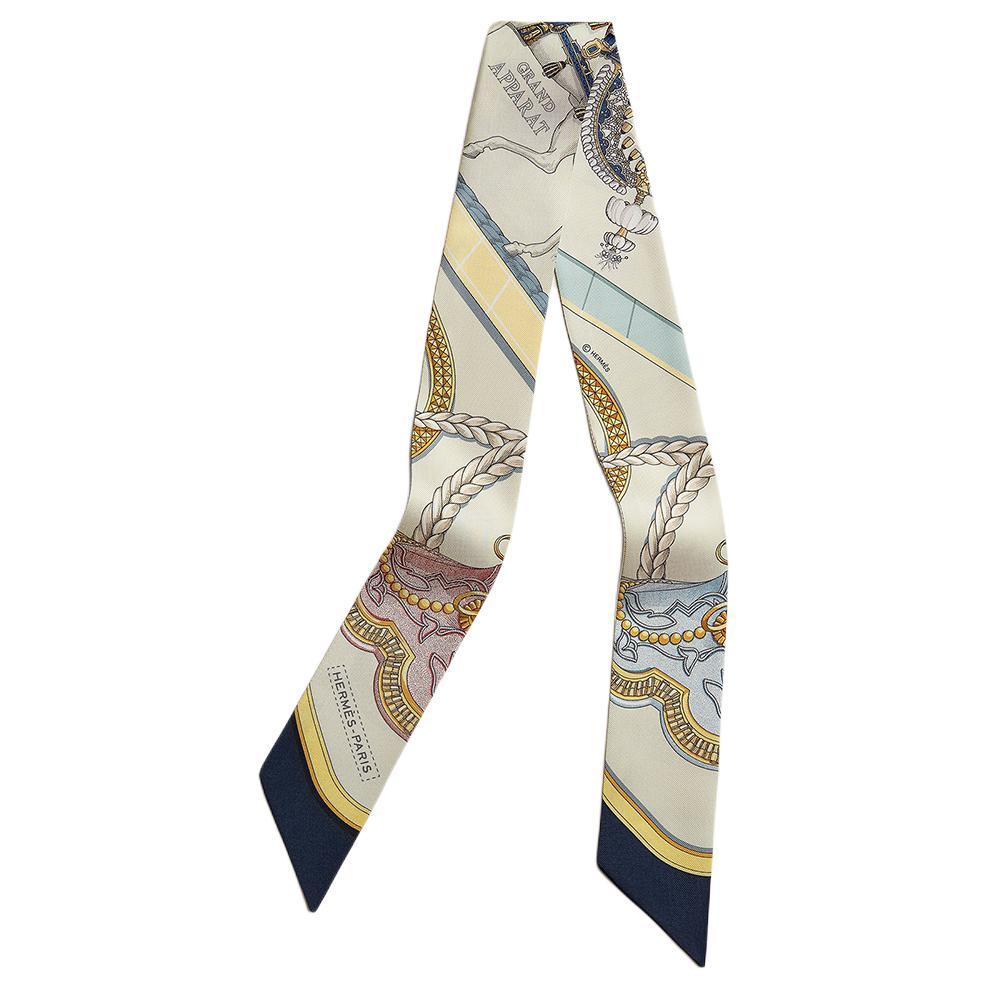Hermes Hermes Silk Silk Scarves Women's Blue