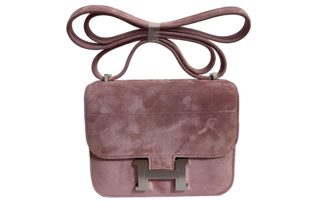 Hermes Hermes Constance Suede Shoulder Bag, Crossbody Bag Mini Women's 5T Rose