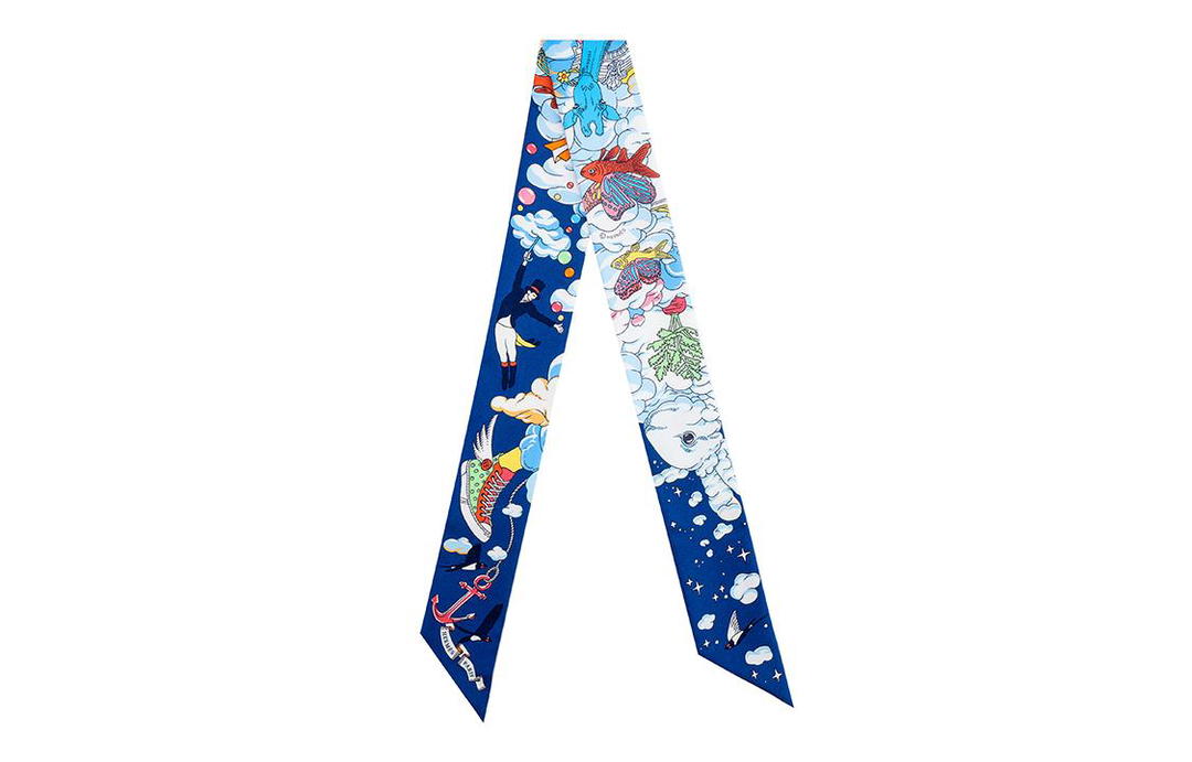 Hermes Hermes Silk Scarves Women's Blue