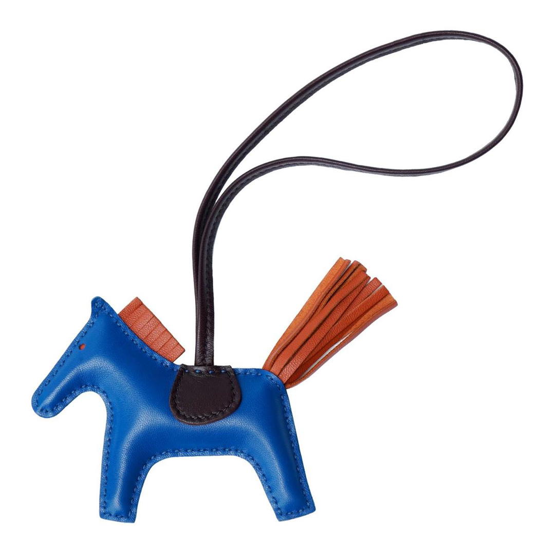 Hermes Hermes Cow Leather Pendants Unisex Blue Red