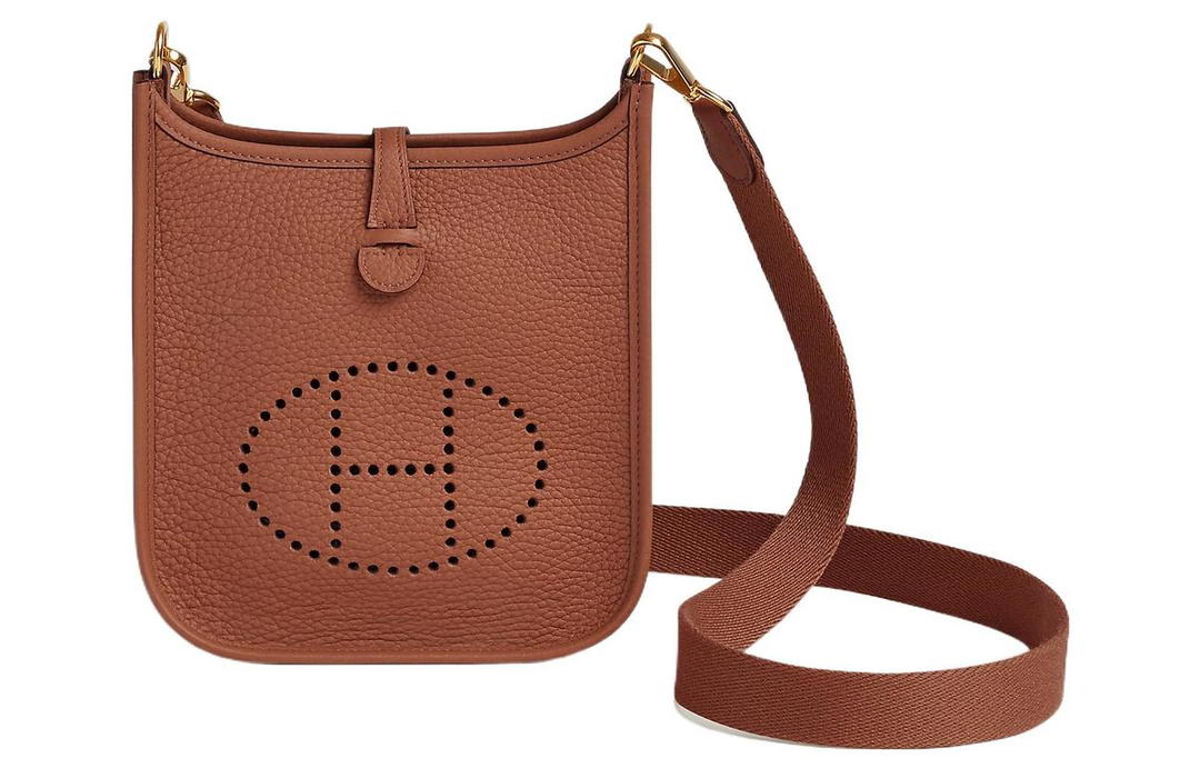 Hermes Hermes Evelyne Leather Ivorie Shoulder Bag Crossbody Bag Regular Women's Copper Red