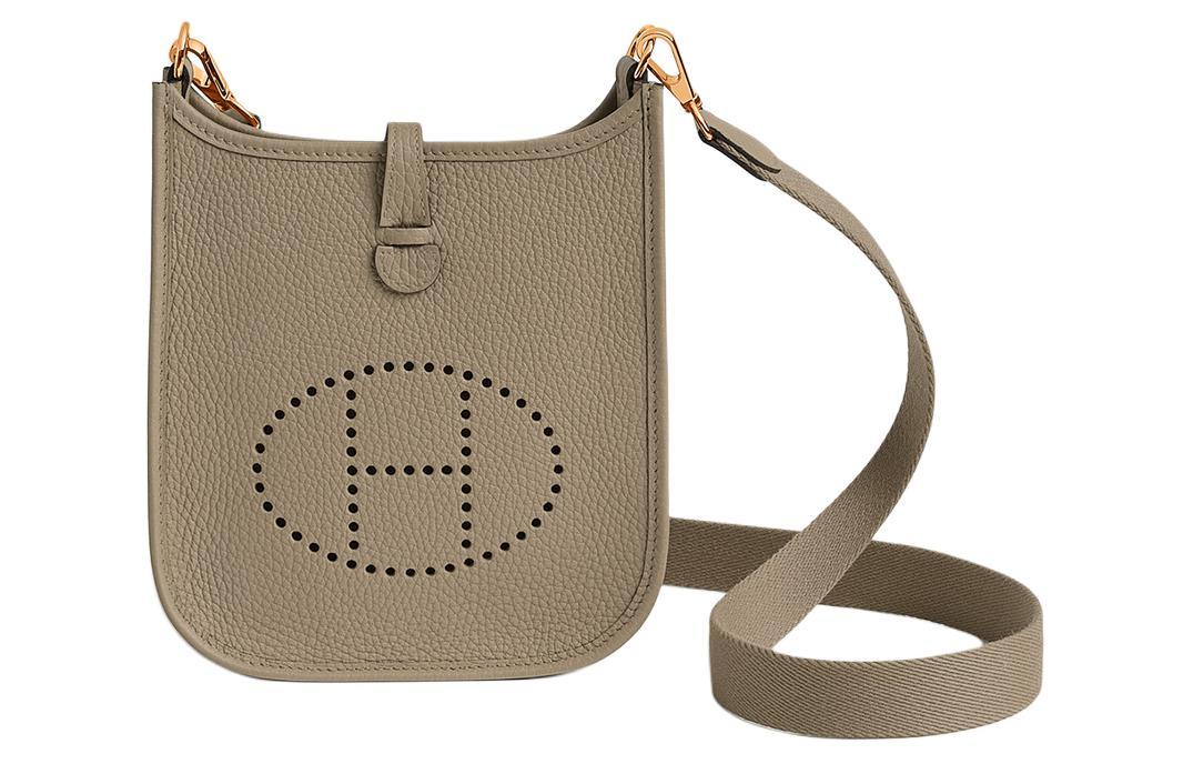Hermes Hermes Evelyne Clemence Leather Shoulder Bag Crossbody Bag Mini Women's Malafa Beige
