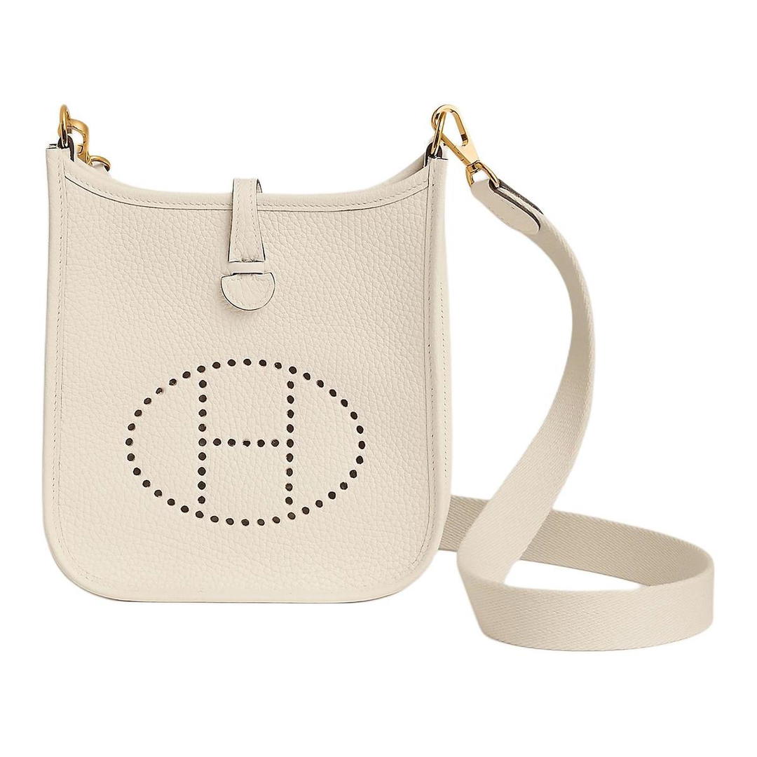 Hermes Hermes Evelyne Clemence Bullock Leather Shoulder Bag Women's Chalk White