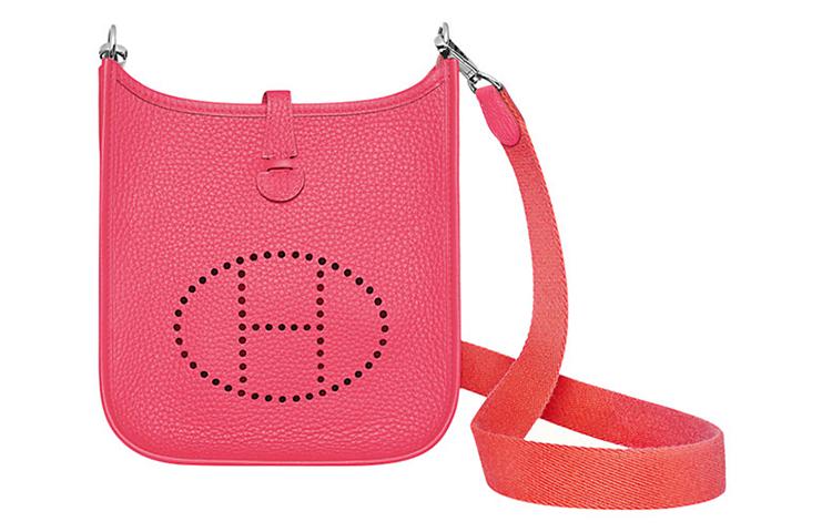 Hermes Hermes Evelyne Cow Leather Canvas Shoulder Strap Shoulder Bag, Crossbody Bag Mini Women's