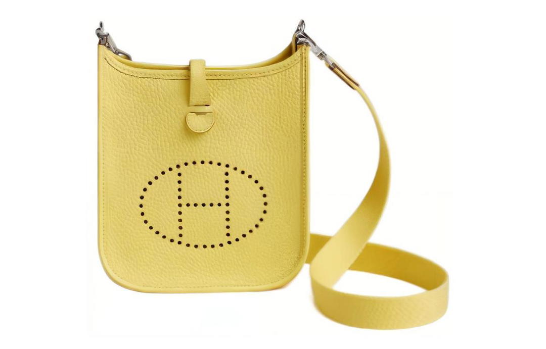 Hermes Hermes Evelyne Cow Leather Crossbody Bag Shoulder Bag Women's Lemon Wine Yellow