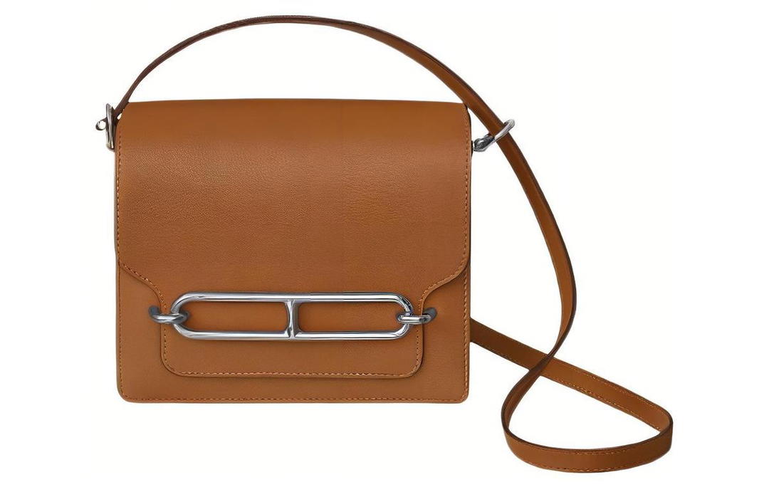 Hermes Hermes Roulis Evercolor Calfskin Pig Nose Shoulder Bag Crossbody Bag Mini Women's Gold Brown