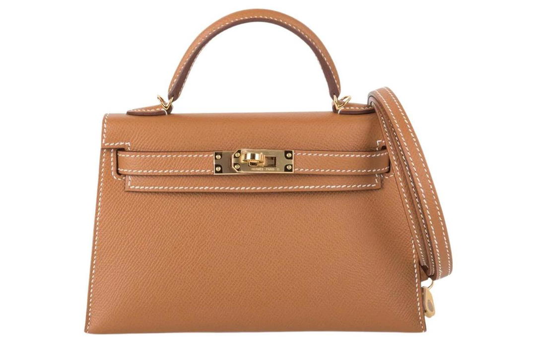 Hermes Hermes Mini Kelly 2nd Generation Epsom Leather Kelly Bag One Shoulder Handbags Mini Women's 37 Gold Gold