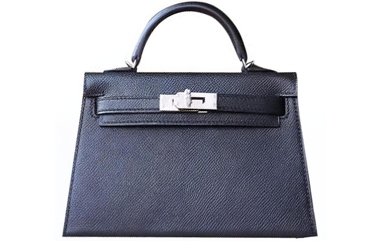 Hermes Hermes Mini Kelly 2nd Generation Epsom Leather Kelly Bag Handbag Shoulder Bag Crossbody Bag Mini Women's Noir Black